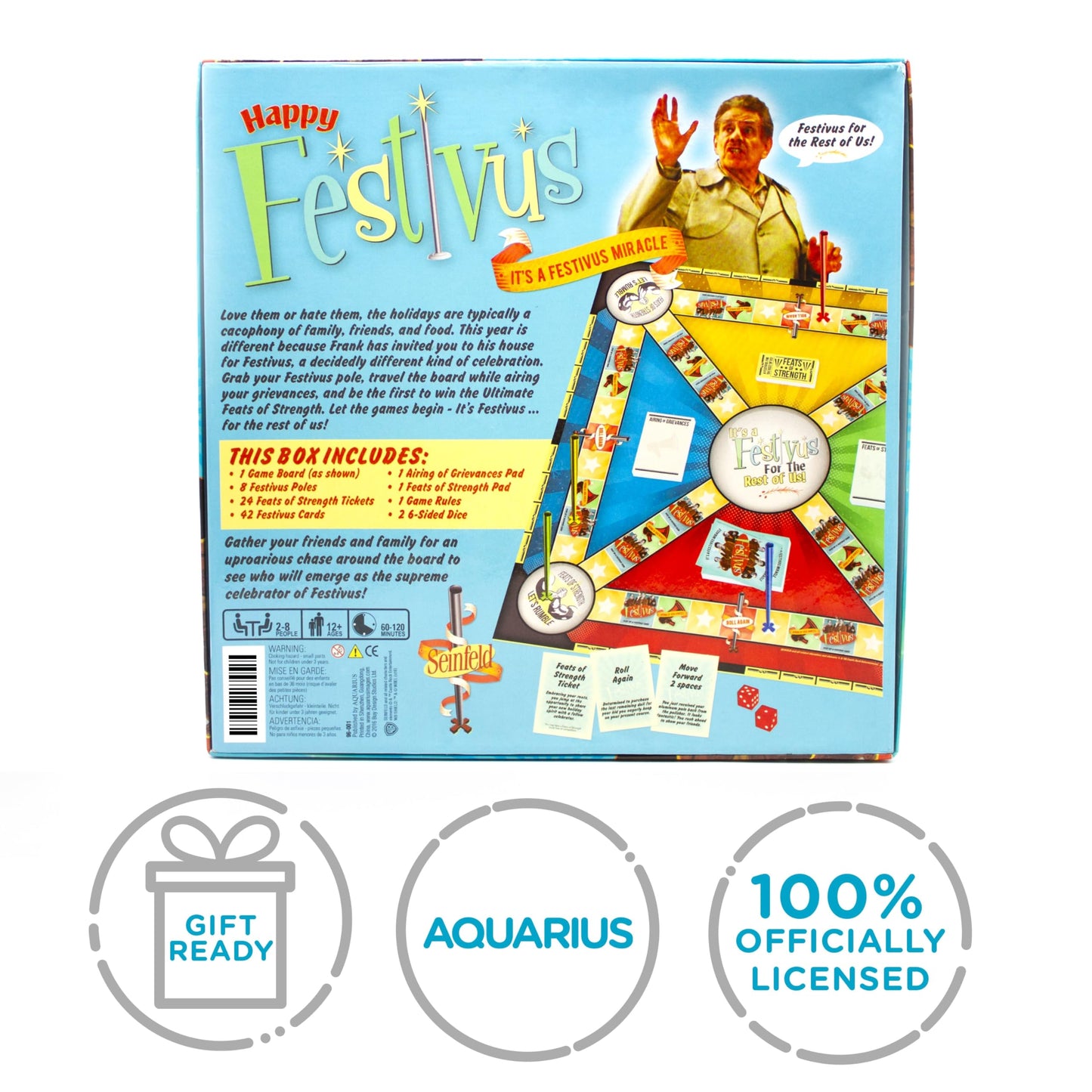 AQUARIUS Seinfeld Festivus Board Game - Officially Licensed Seinfeld Themed Family Gift