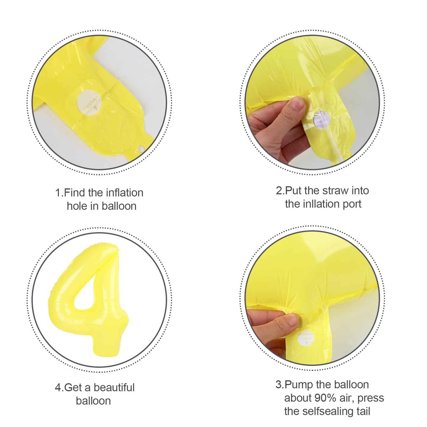 Argthjy 40-Inch Number Balloons – Yellow Foil Numeral 0 for Birthdays, Anniversaries, Baby Showers