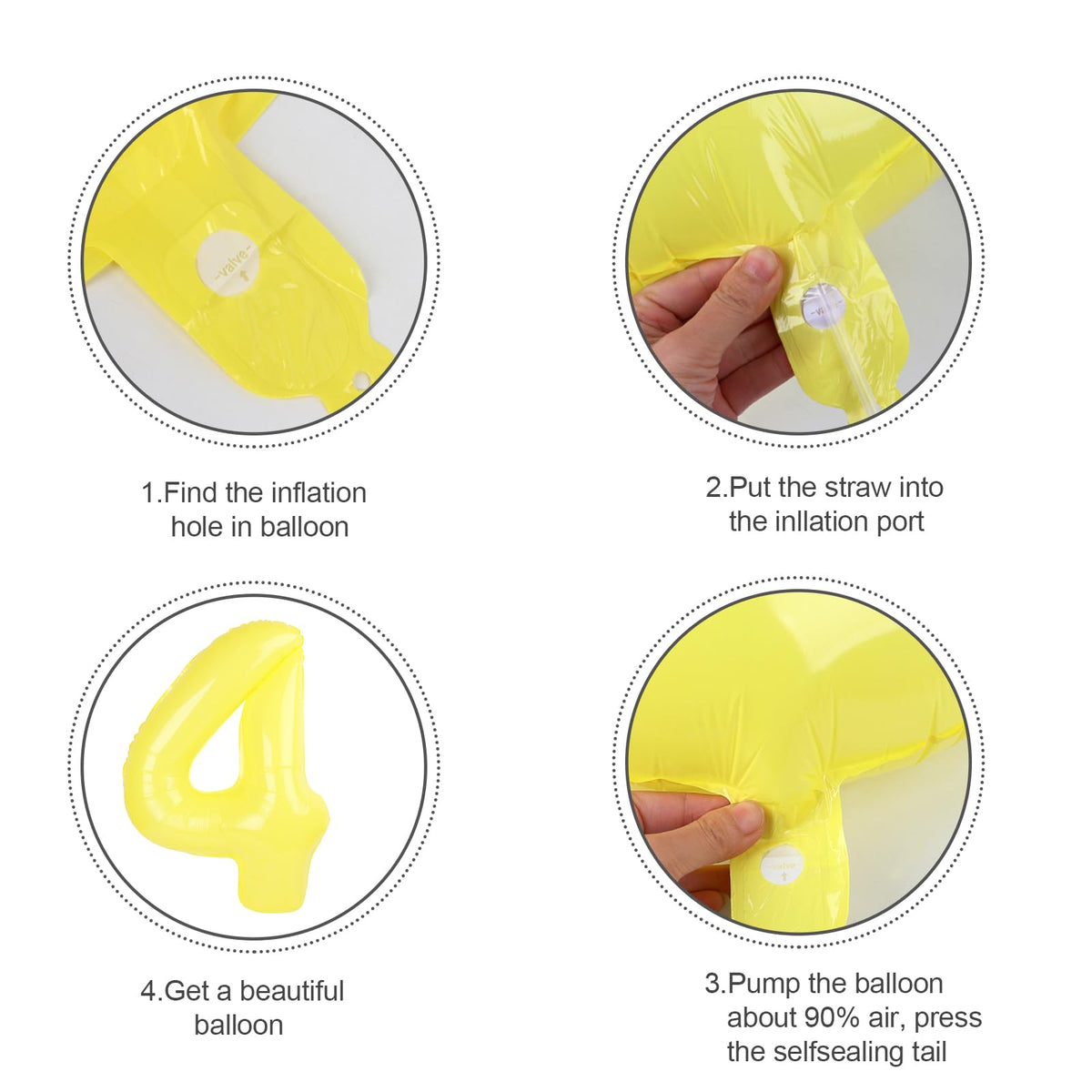 Argthjy 8 Numbers Balloon - 40-Inch Yellow Foil Balloon for Birthday Parties, Weddings, and Celebrations