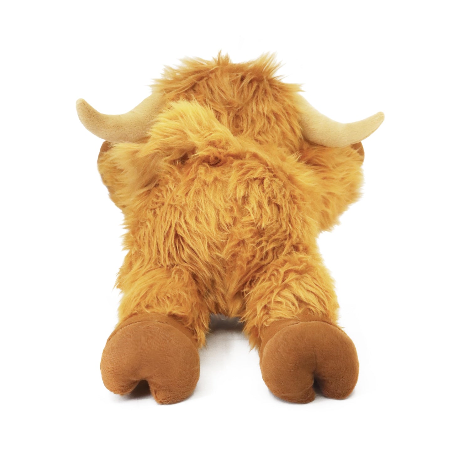 ARING PLUSH Highland Cow Plush – 4-Pound Weighted, Microwaveable & Coolable (Khaki)