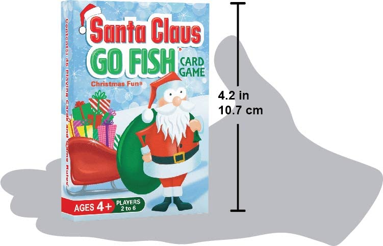 Arizona GameCo Santa Claus Go Fish: Family Christmas Card Game for Kids 4+ — Go Fish, Old Maid & Slap Jack in One Deck