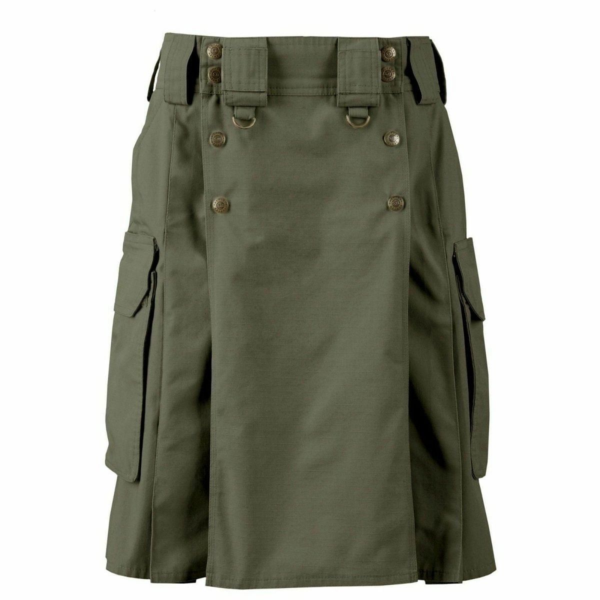 Army Green Combat Cargo Uniform Battle Utility Kilt Combat Duty Kilt Unique Style
