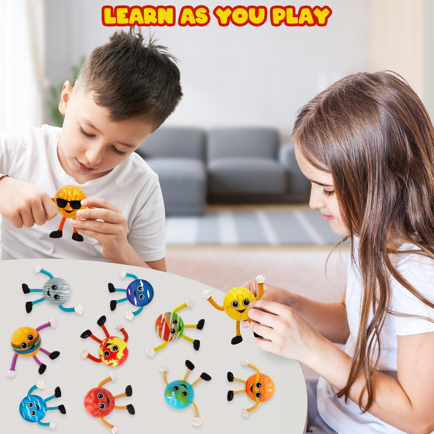 ArtCreativity Bendable Planets (Set of 11) – Space Themed Fidget Toys for Kids