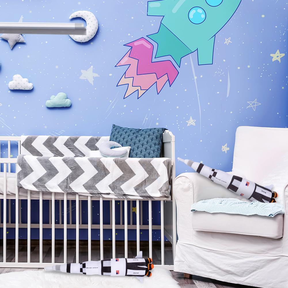 ArtCreativity Saturn Rocket Plush Toy – 18.5-Inch Space Shuttle for Kids & Space Room Décor