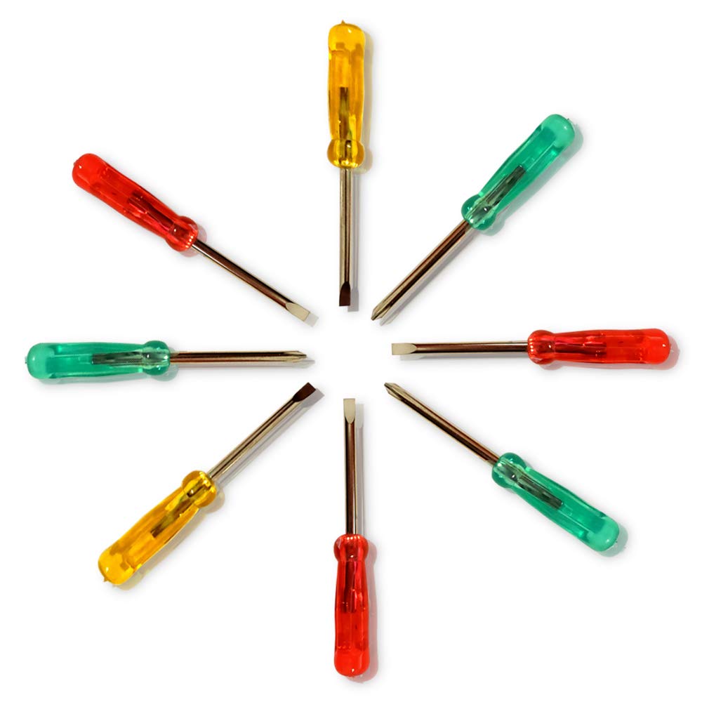 ArtCreativity Mini Screwdriver Set with Keychain (12 Pack) – Portable 3-Screwdriver Toolkit