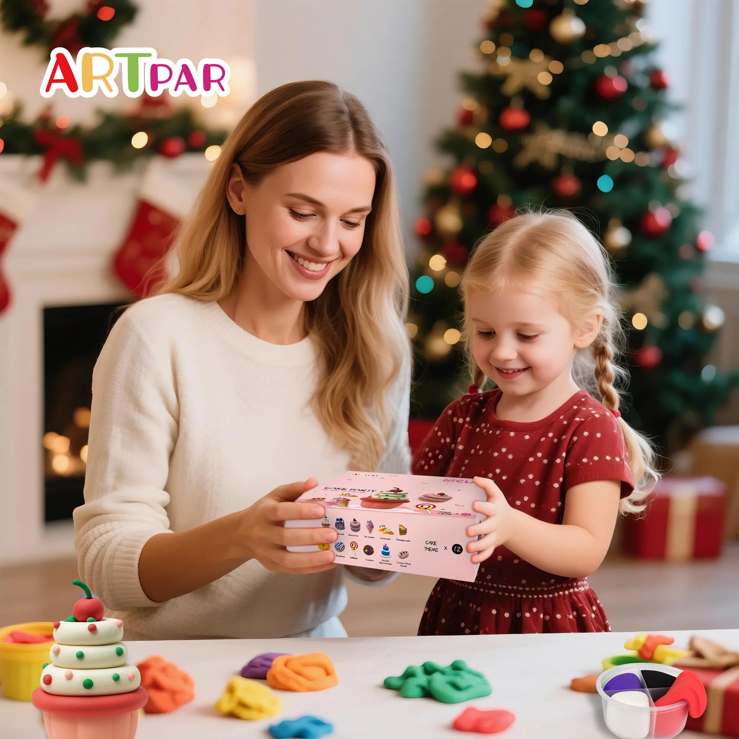 ARTPAR Air Dry Clay Kit for Kids — Ultra Light, Non-Sticky Modeling Set, 12-Box Craft Kit for School & Home