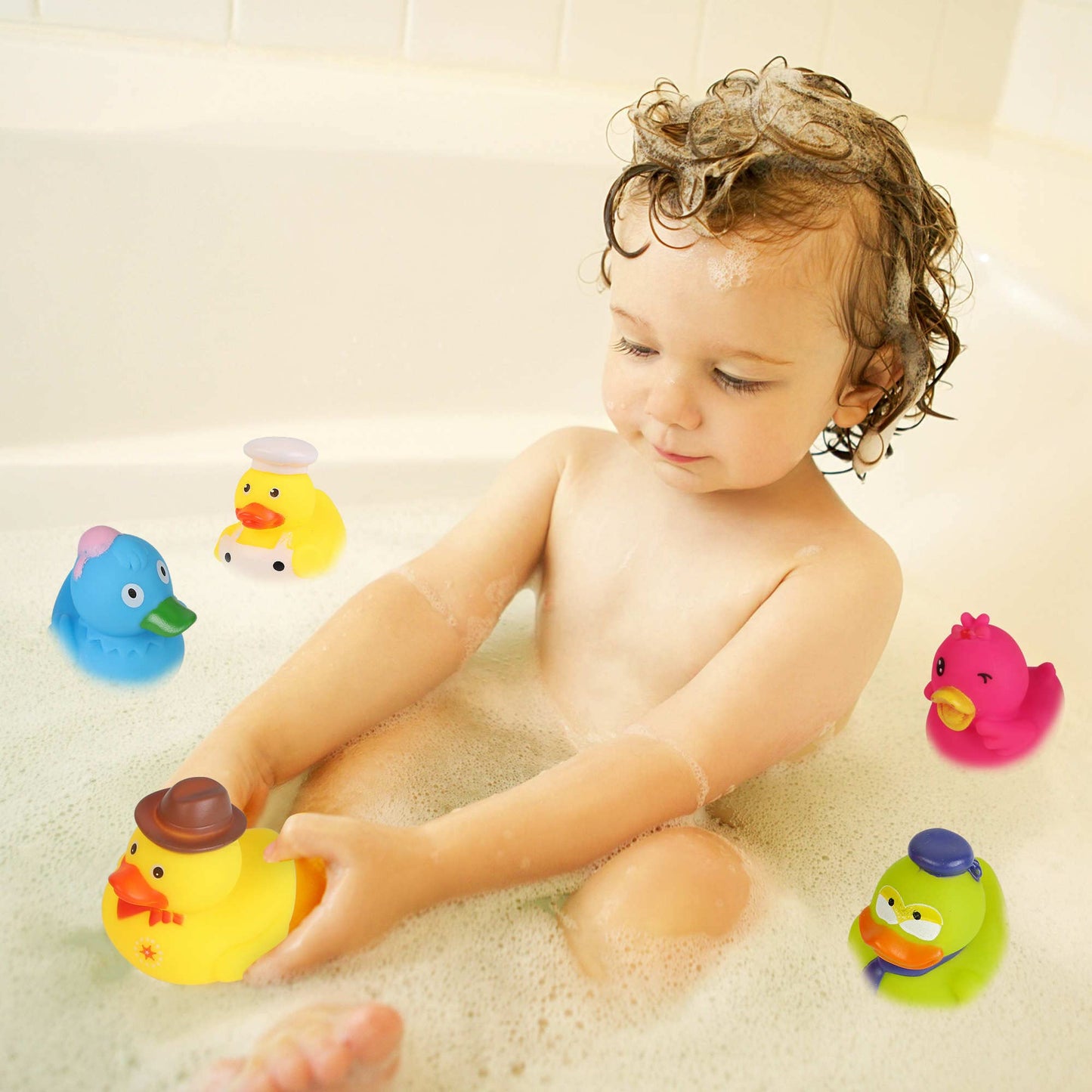 Arttyma Rubber Ducks in Bulk – Assorted 2-Inch Bath Toys for Jeep Ducking, Decor & Party Favors (50-Pack)