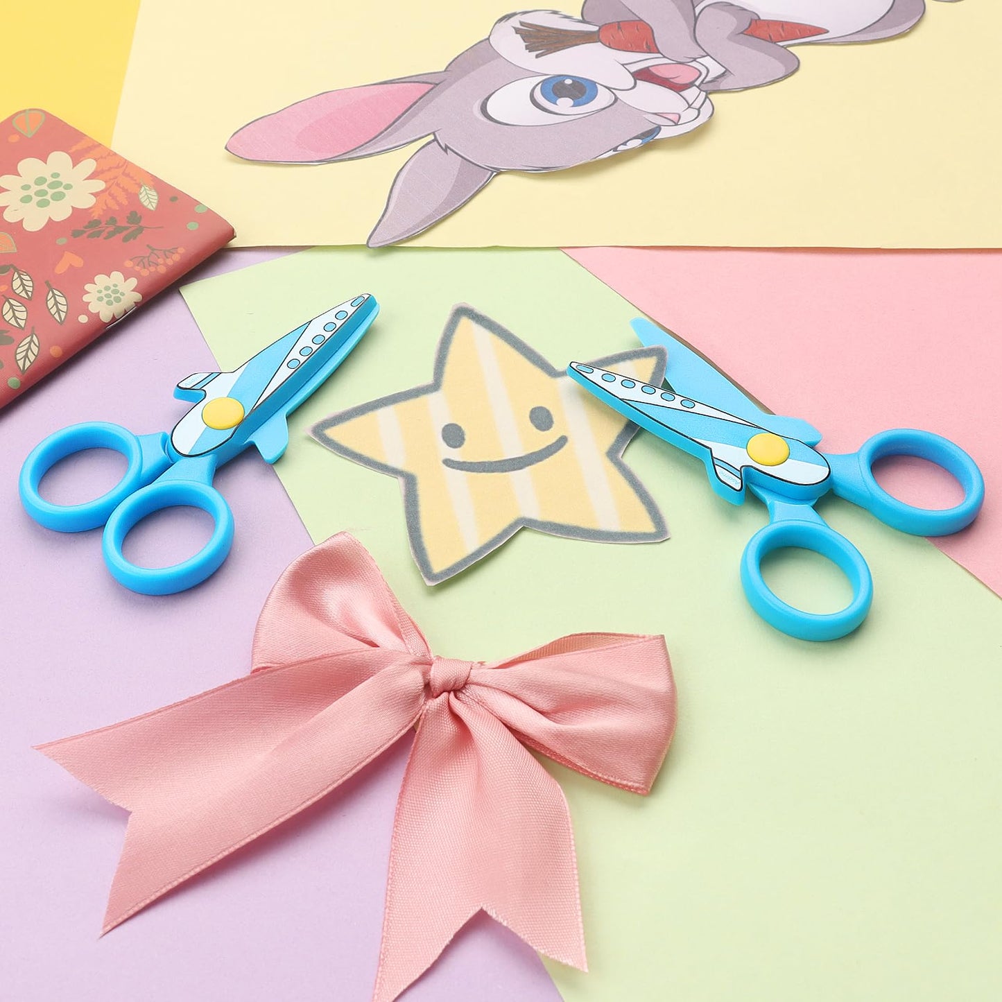 Asdirne Children Scissors – Safe Preschool Toddler Scissors (Pack of 2)