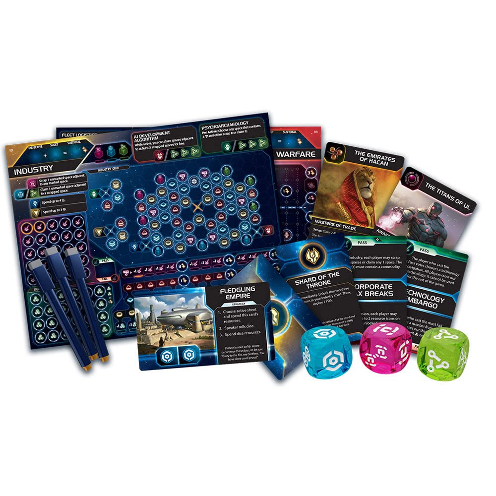 Asmodee Twilight Inscription – Epic Roll-and-Write Galactic Strategy (1-8 Players, 90–120 Min)