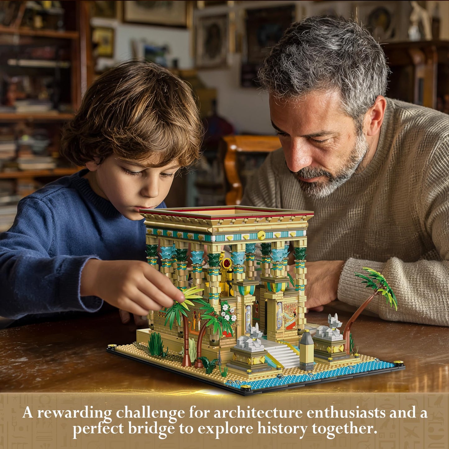 AsmrCap Philaedin Temple Building Set for Adults – Egyptian Nile Temple Architecture (2018 Pieces)