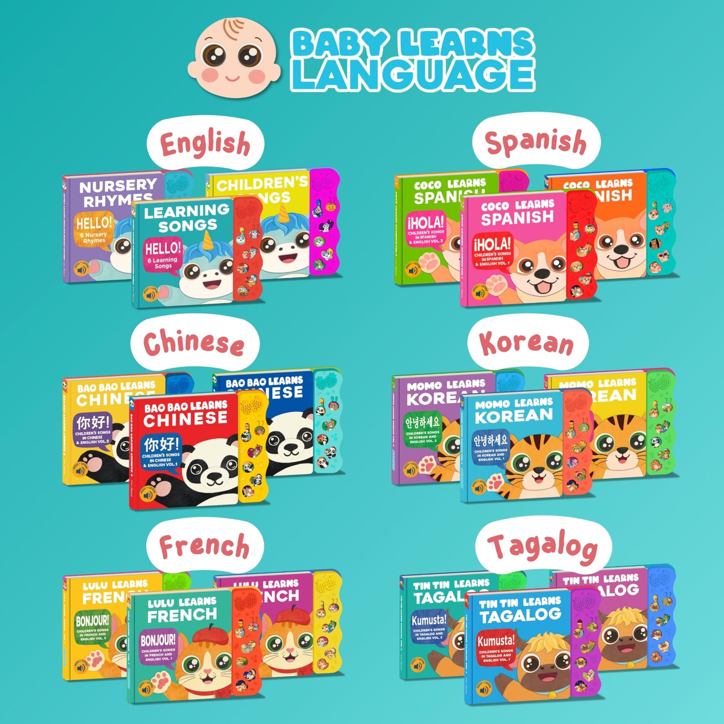 Astro Learns English - Learning Songs: Musical Toys and Interactive Sound Book for Toddlers