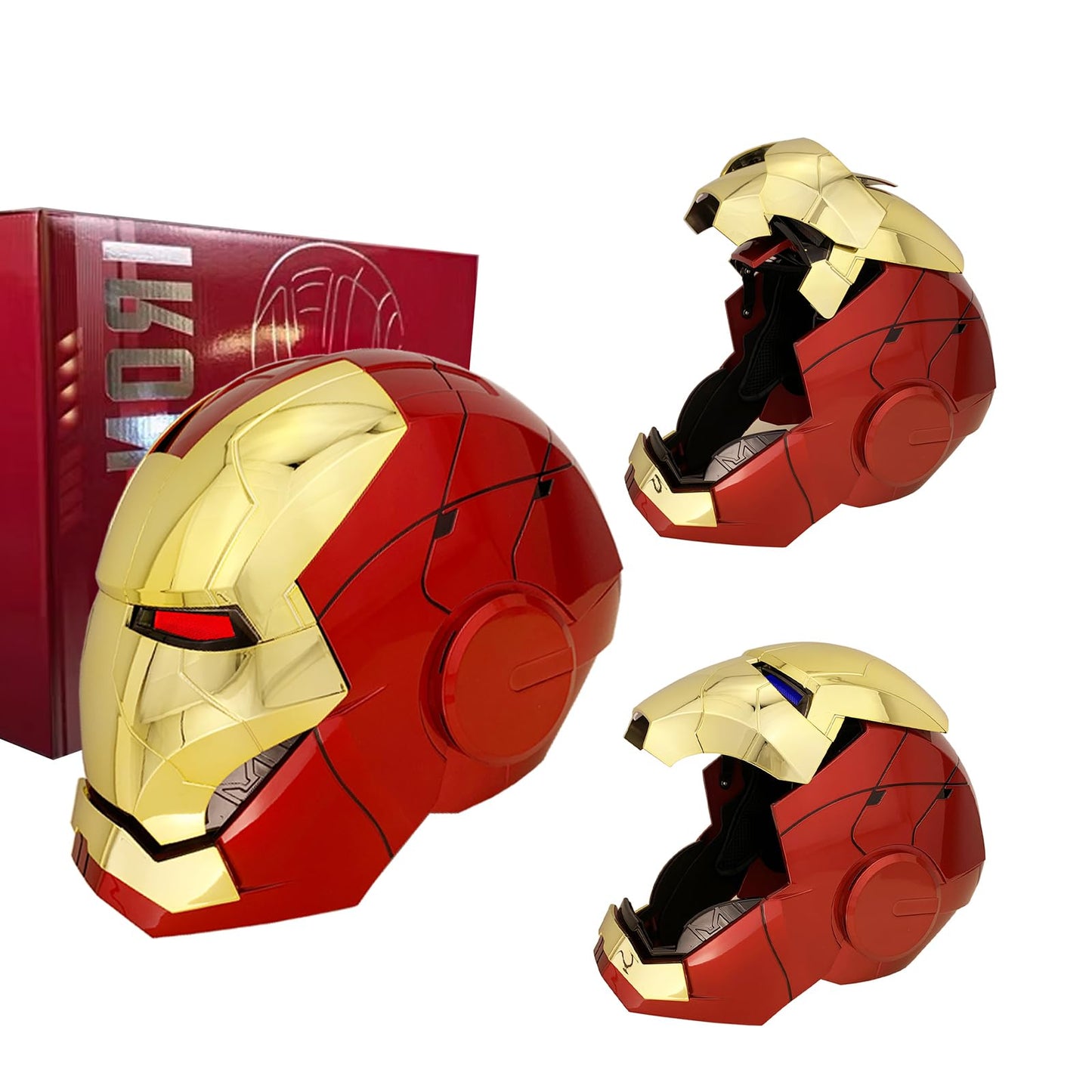 ATOKNG Iron Hero MK 5 1:1 Wearable Helmet – Voice, Touch & Remote Control, Realistic Sound Effects | Gold