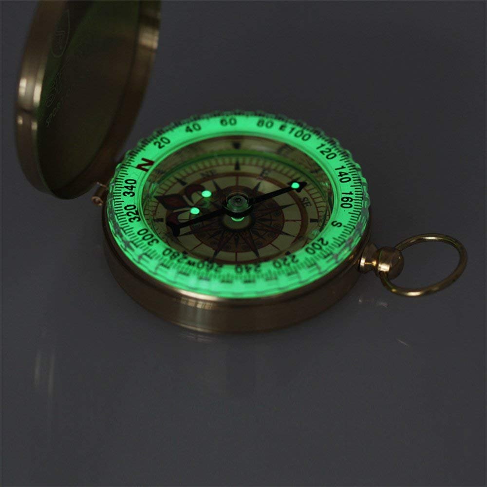 Aubric Retro Pirate Telescope 25x30 — Brass Spyglass and Compass