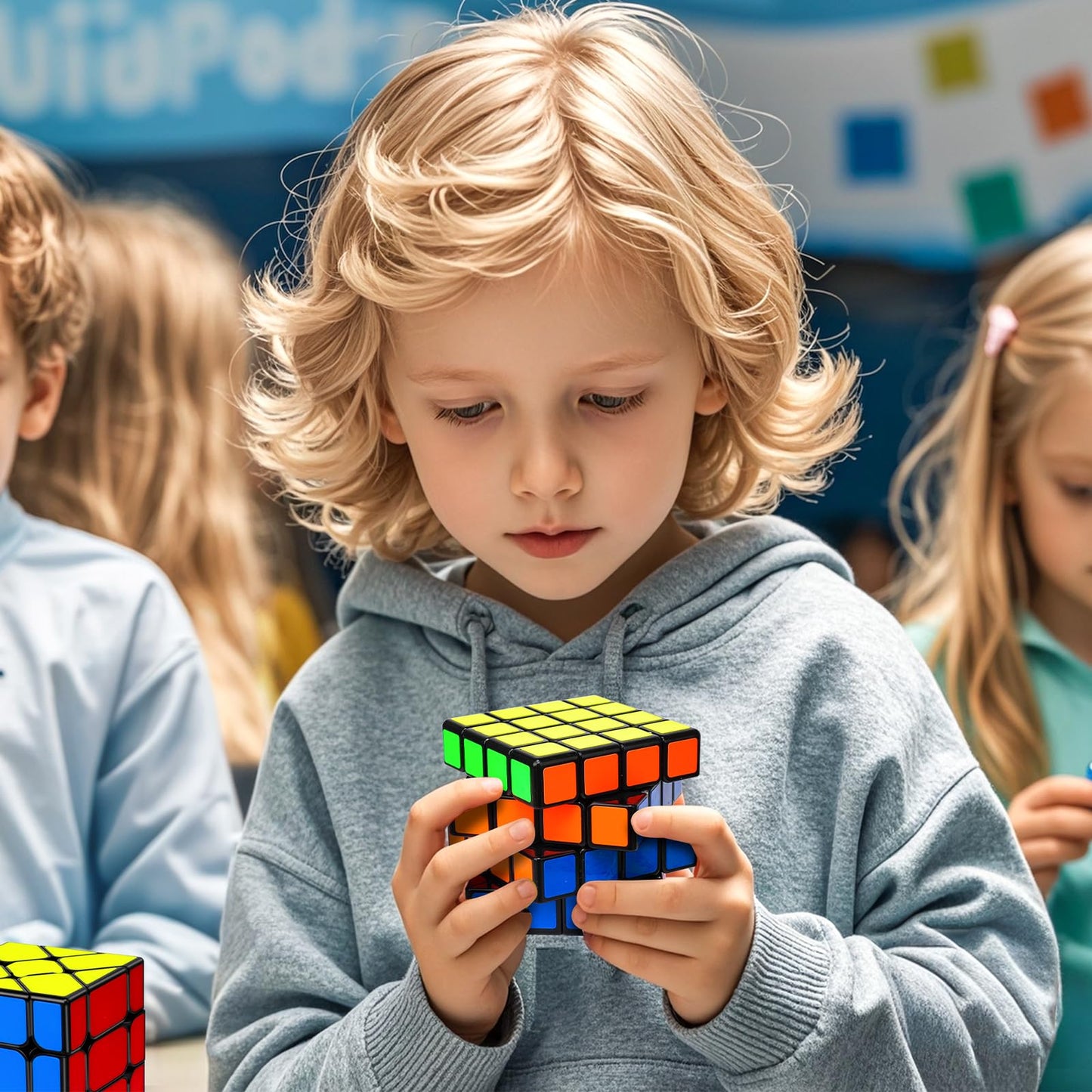 AuntyFey 5 Pack Speed Cube Set – 2x2, 3x3, 4x4, Megaminx & Pyramid