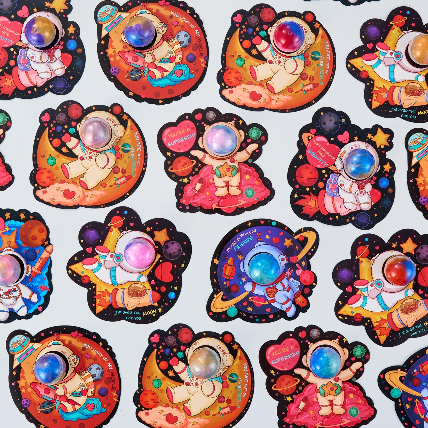 Aurdox 28-Pack Galaxy Slime Valentines Day Gifts for Kids Classroom with Cards – Non-Candy