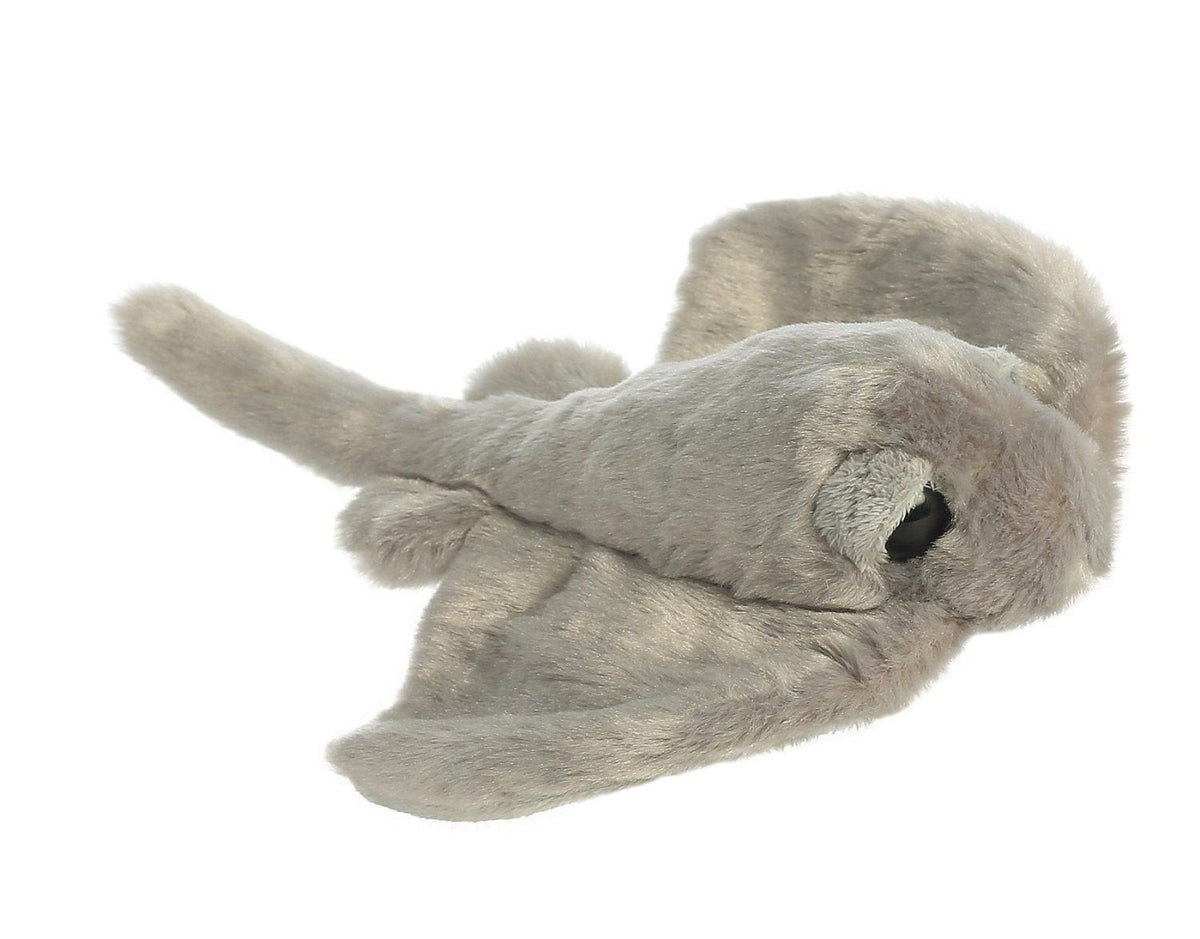Aurora Adorable Mini Flopsie Sting Ray Plush – 10.5-Inch Gray Stingray Toy for Kids & Families