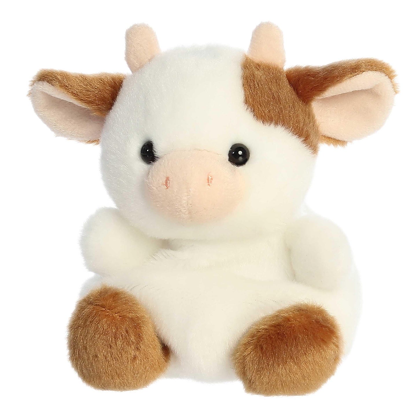 Aurora Adorable Palm Pals Caroline Brown Cow Plush - 5 Inch Collectible Stuffed Animal