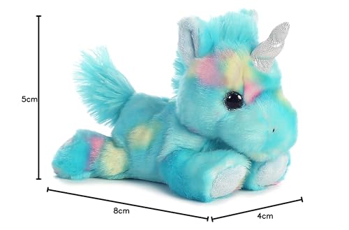 Aurora Vibrant Bright Fancies Blueberryripple Unicorn Plush – 8-Inch Blue Plush Toy
