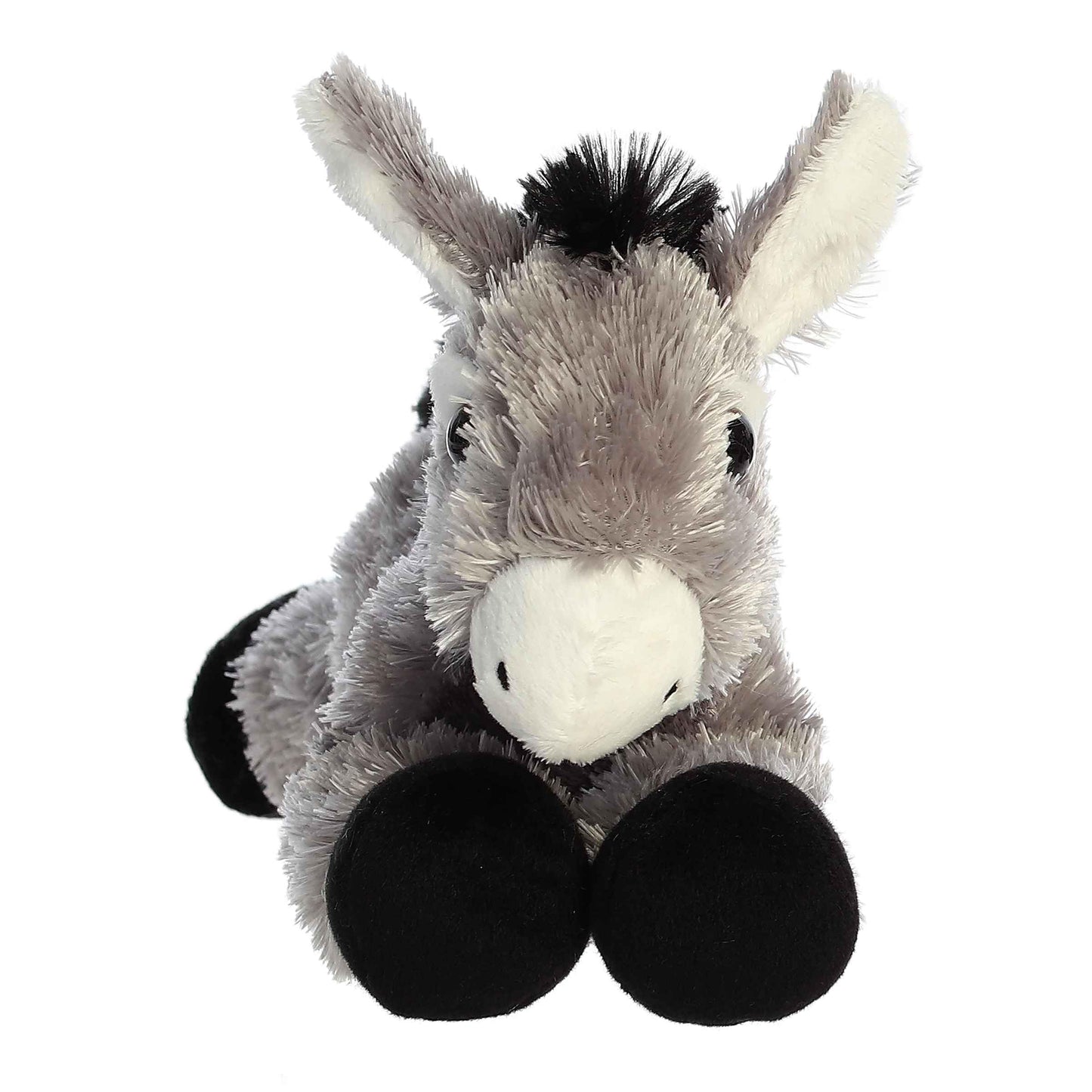 Aurora Adorable Mini Flopsie Donkey Plush – 8-Inch Gray Stuffed Animal