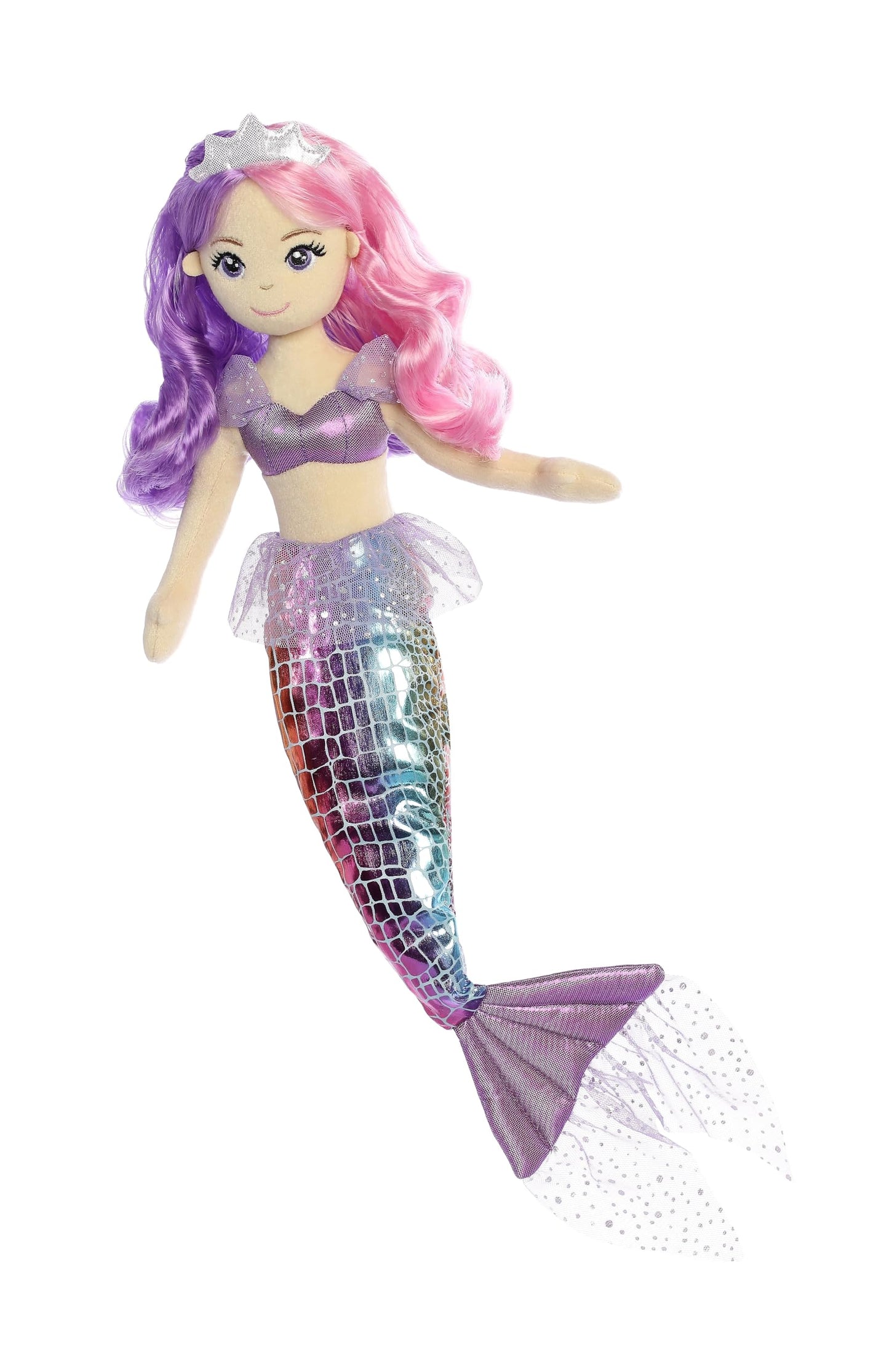 Aurora Enchanting Sea Sparkles Rainbow Sea Iris Stuffed Doll – 17.5 Inches