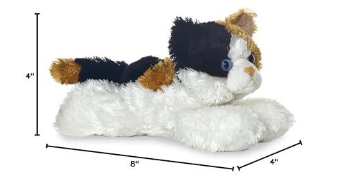 Aurora Esmeralda Mini Flopsie Plush Kitten - 8-Inch White Cuddle Toy