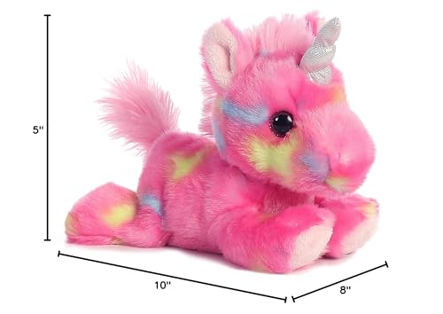 Aurora Jellyroll Unicorn Plush – Vibrant Bright Fancies | 8 Inch Pink