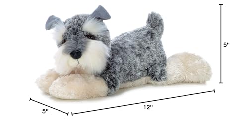 Aurora Adorable Flopsie Ludwig 12-Inch Schnauzer Plush – Soft Gray Stuffed Animal