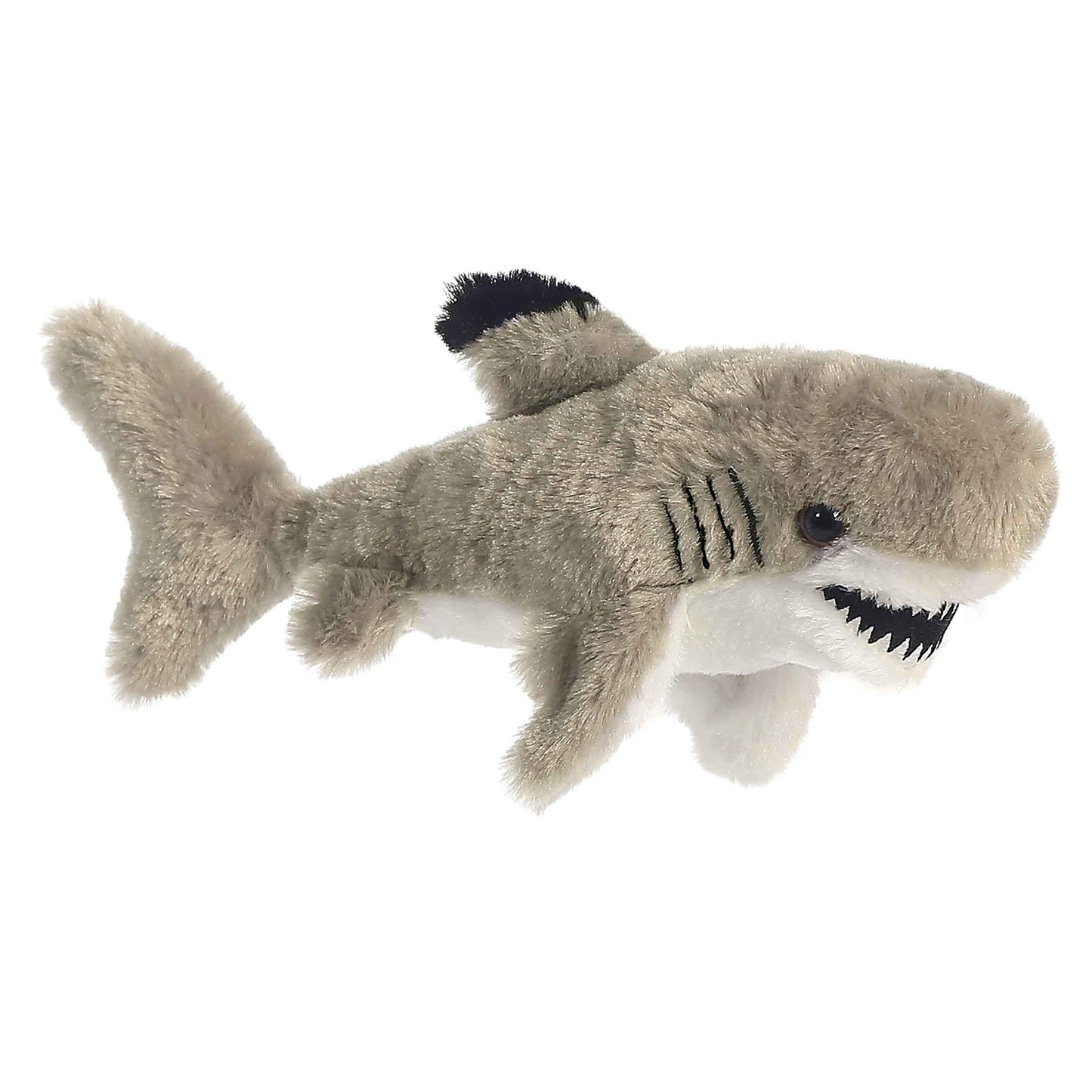 Aurora Adorable Mini Flopsie Black Tipped Shark – 10-Inch Plush Toy for Kids and Families