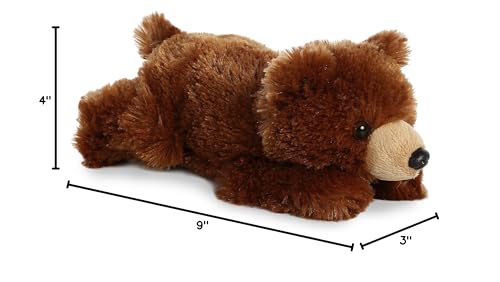 Aurora Mini Flopsie Grizzly Bear Plush - 9-Inch Brown Stuffed Animal