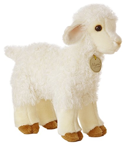Aurora Miyoni Lovely Lamb 10-Inch Plush - Realistic, Silky Soft Toy for Cuddles and Display