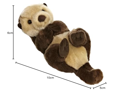 Aurora Realistic Miyoni Sea Otter Plush — 10-Inch Brown Stuffed Animal for Bedrooms & Classrooms