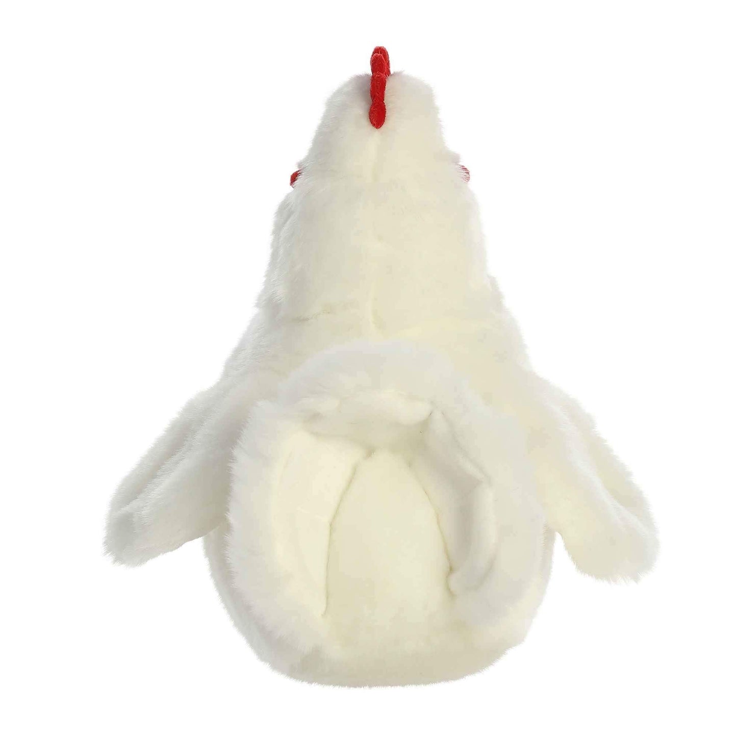 Aurora Realistic Miyoni White Hen Plush – 9-Inch Lifelike Stuffed Animal