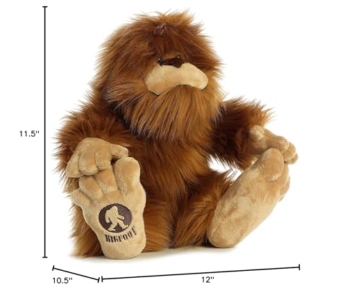 Aurora Mysterious Fantasy Big Foot Stuffed Animal – 16.5-Inch Brown Plush