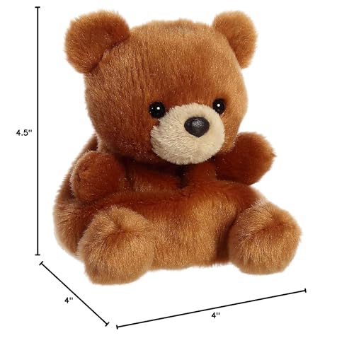 Aurora Artie Bear | Palm Pals Pocket-Sized Plush – 5-Inch Brown Bear