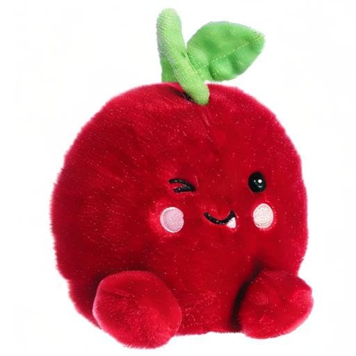 Aurora Palm Pals Cordial Cherry Plush – 6.5-Inch Collectible Red Plush Toy