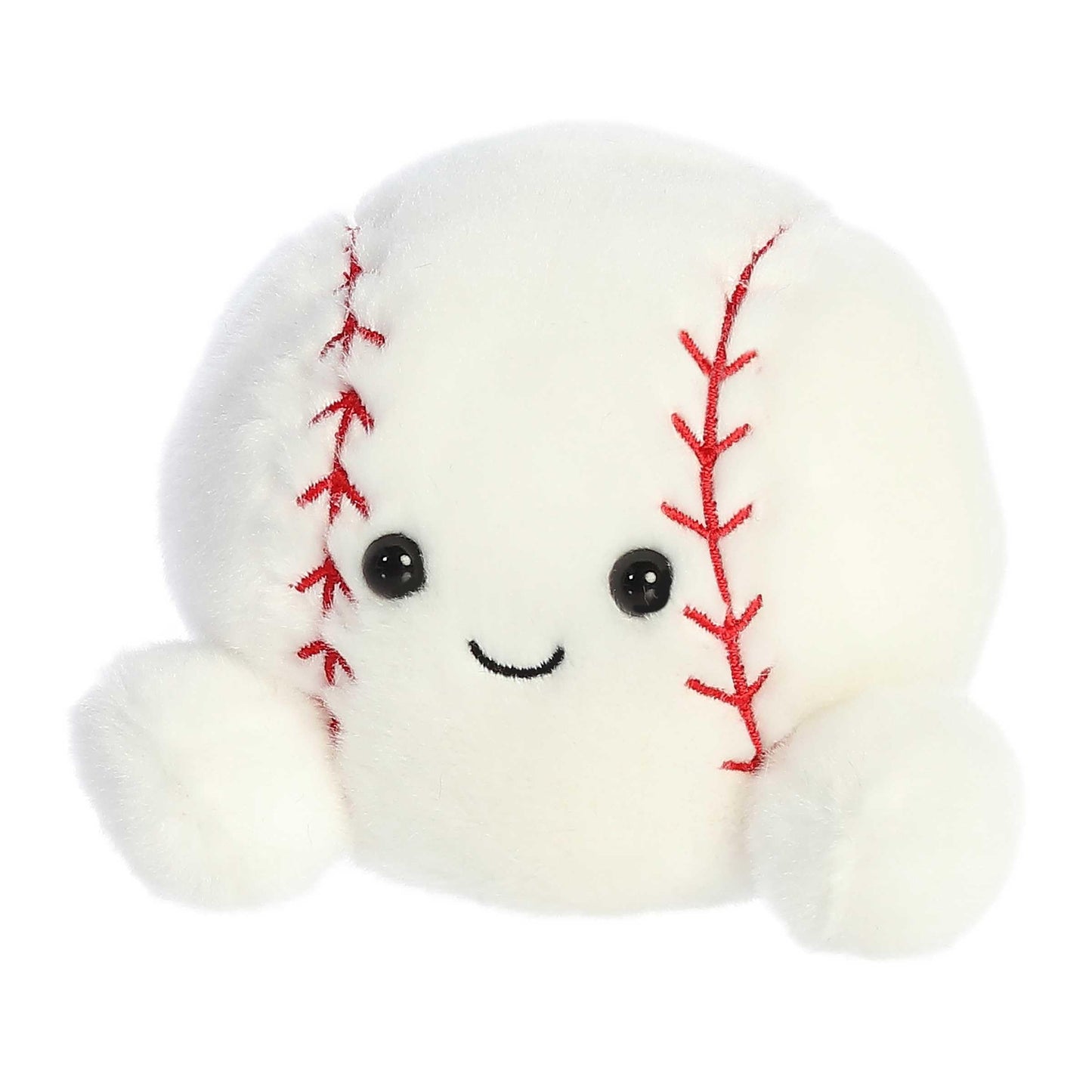 Aurora Palm Pals Slugger Baseball Plush – White, Pocket-Sized 5-Inch Collectible