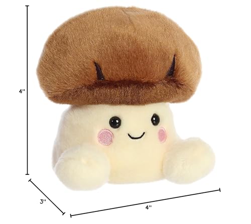 Aurora Adorable Palm Pals Umami Shiitake Mushroom Stuffed Animal – Pocket-Sized, Collectible Brown 5-Inch
