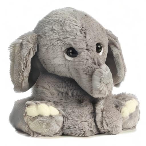 Aurora Playful Lil Benny Phant Baby Stuffed Animal – Soft Gray Plush, 9 Inches
