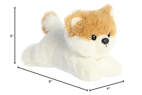 Aurora Pom The Pup Mini Flopsie Plush – 8-Inch White Puppy Toy