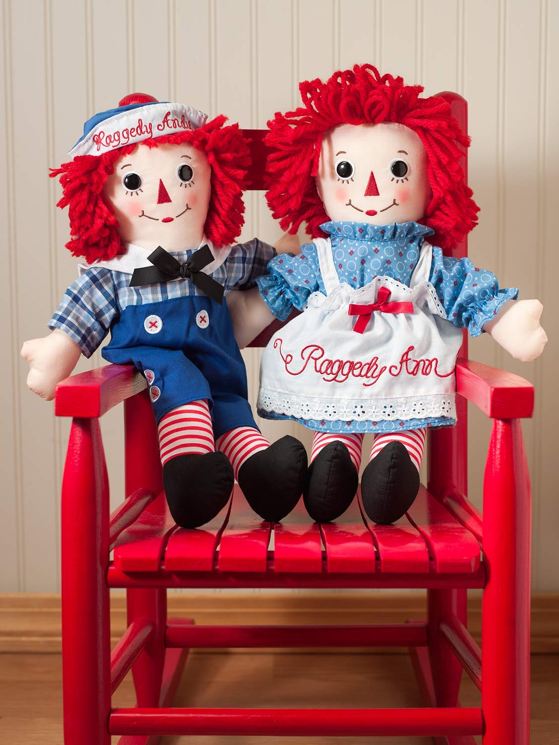 Aurora Bundle: 12-inch Raggedy Ann & Raggedy Andy Dolls - 2-Pack