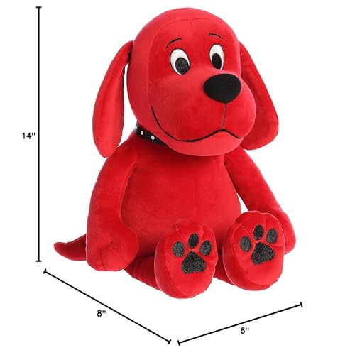 Aurora® Sitting Clifford Stuffed Animal – 14-Inch Red Clifford Plush for Timeless Nostalgia