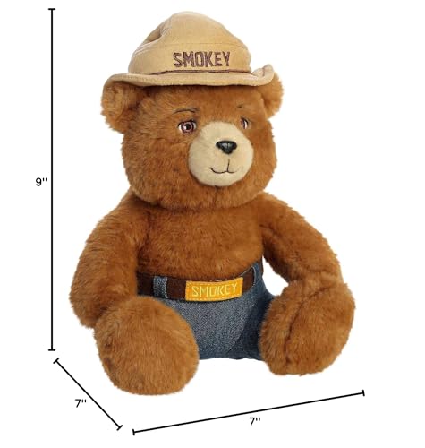 Aurora Official Licensed Smokey Bear Plush - 9-Inch Soft Teddy Bear