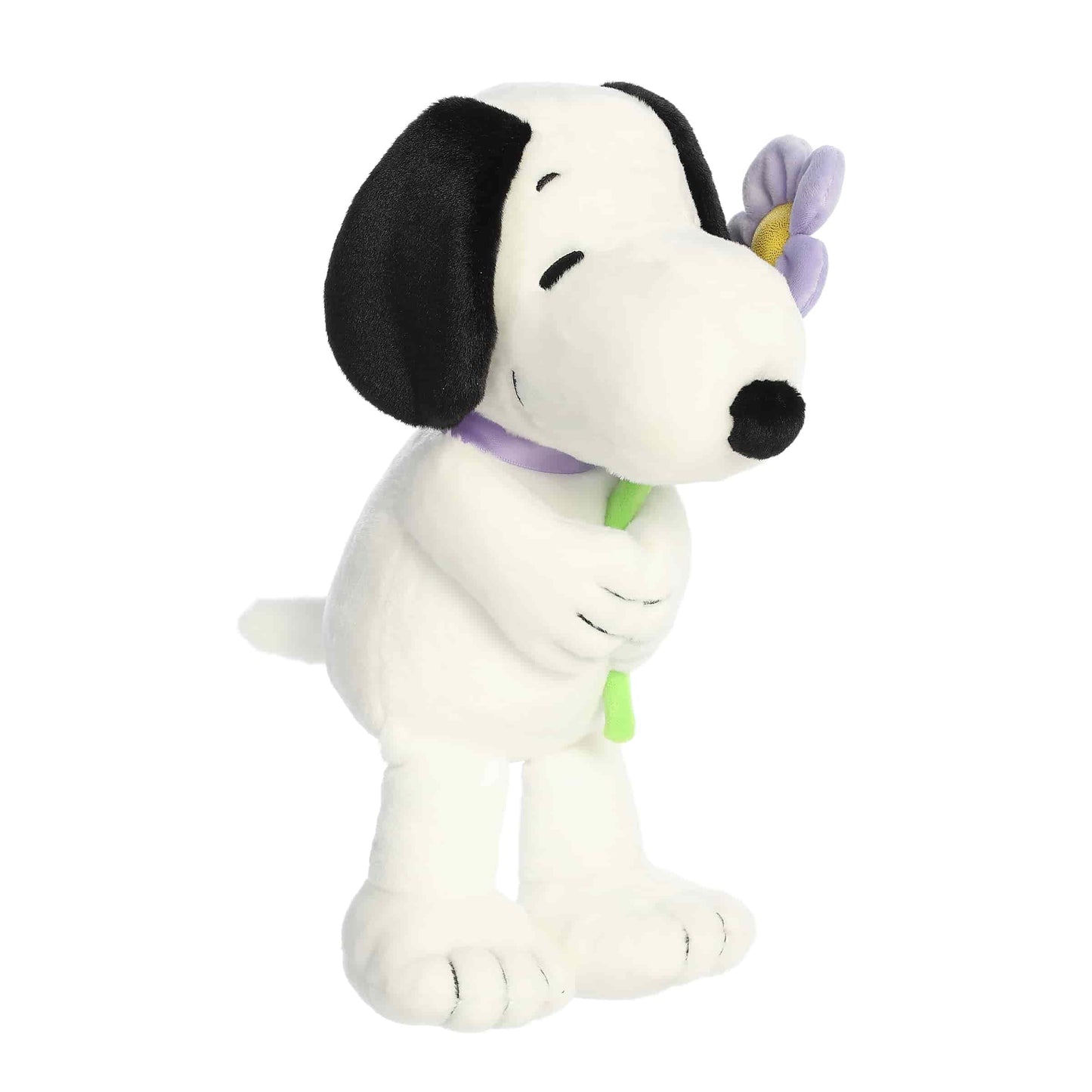 Aurora Adorable Peanuts Snoopy Plush - 9-Inch Officially Licensed Snoopy Toy with Purple Flower