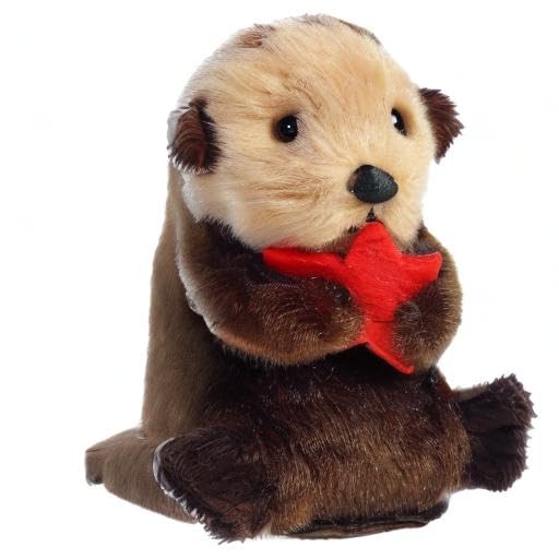 Aurora Adorable Shoulderkins Spiffy Otter Stuffed Animal – Magnetic Shoulder Buddy for Kids 3+ (4 in)