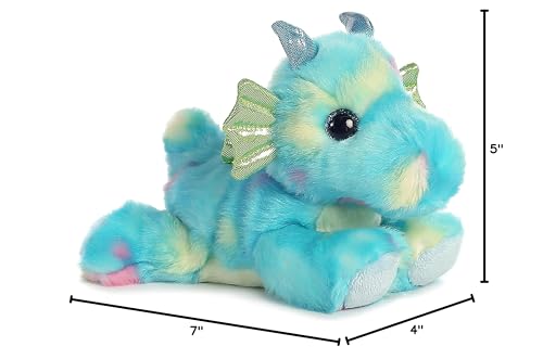 Aurora Sprinkles Dragon Plush – Bright Fancies Dragon Stuffed Animal, 7-Inch Blue