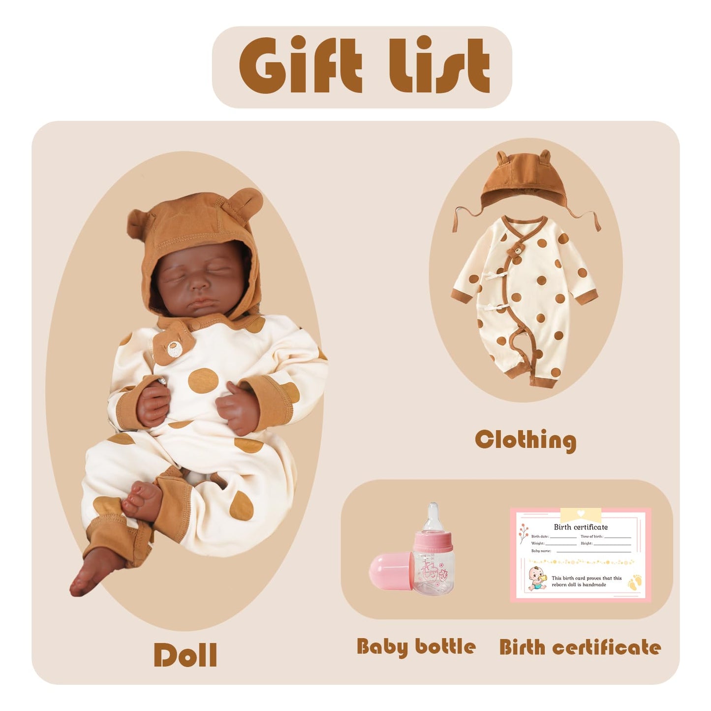 AuroraVita 19.3in Full Silicone Reborn Baby Doll – Realistic, Weighted & Hand Painted