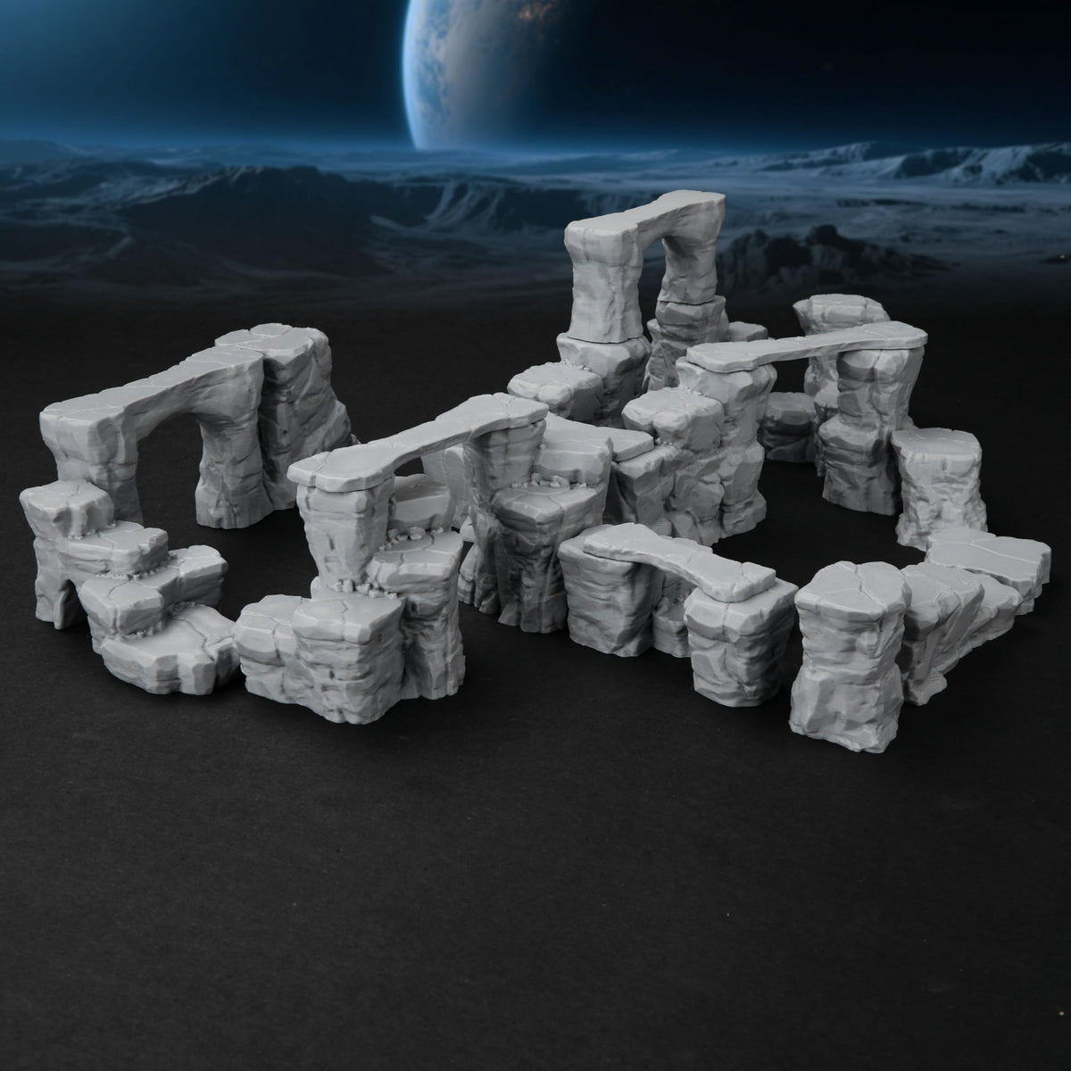 AUSPDICE RPG Terrain AF693: The Pit Canyon Scene for 28–32mm D&D & TTRPG Campaigns