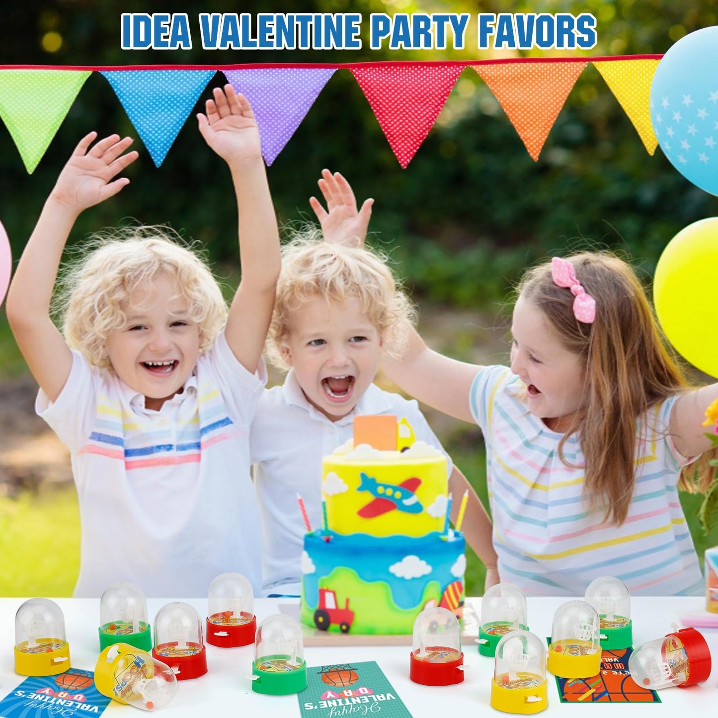 AUUGUU 30 Valentine Cards with Mini Basketball Games – Classroom Gift Set for Kids