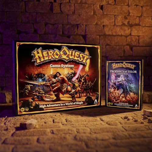 Avalon Hill Prophecy of Telor Quest Pack for HeroQuest | 13 Quests, 15 Miniatures, 2-5 Players