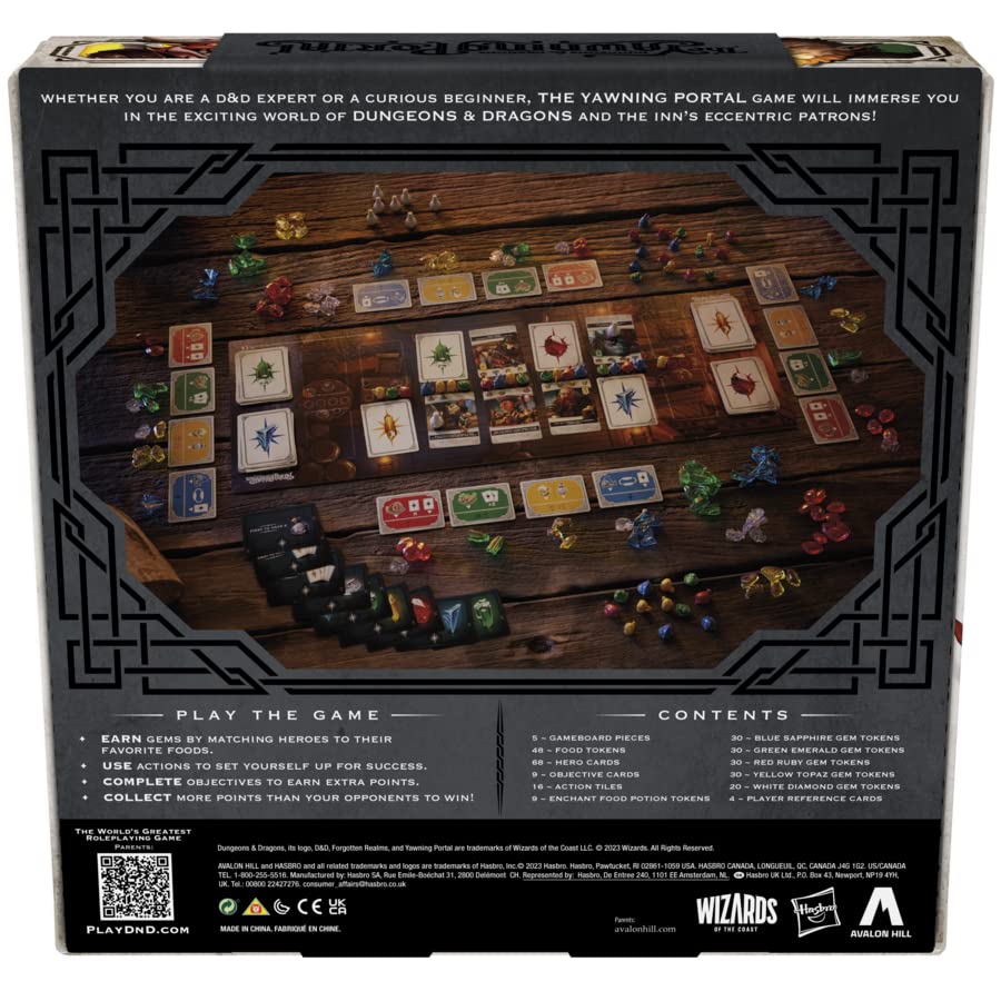 Avalon Hill Dungeons & Dragons: The Yawning Portal Board Game | 1-4 Players | Family Strategy